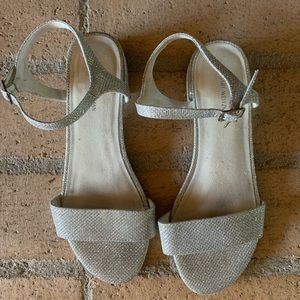 Stuart Weitzman silver sandals